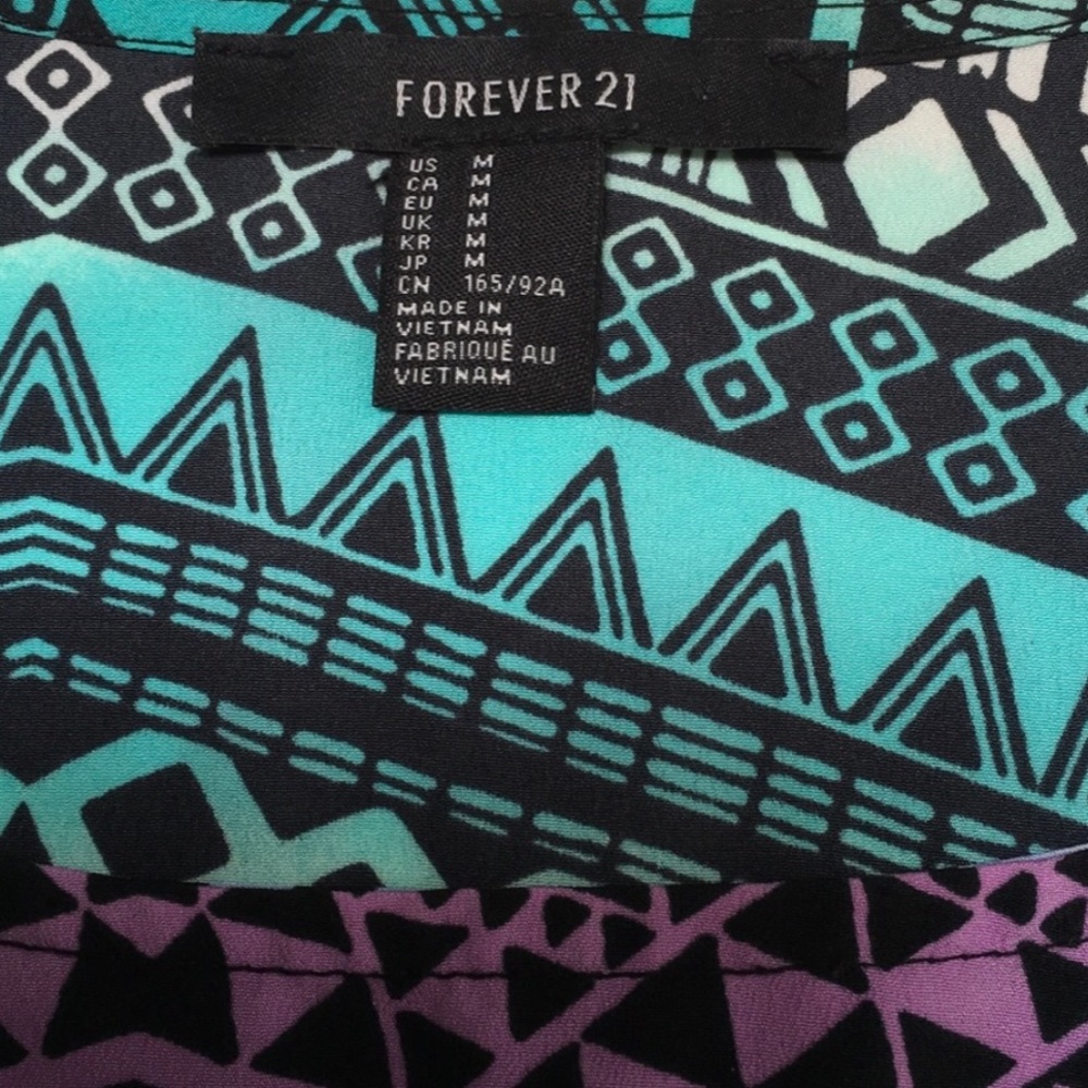 Crop Top Aztec Pattern Tank Top - Picture 3 of 8